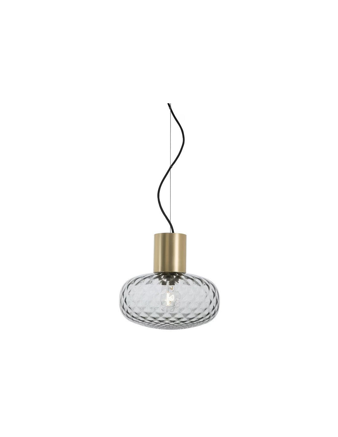 Lámpara GERA COH28, colgante, aluminio, dorada, cristal