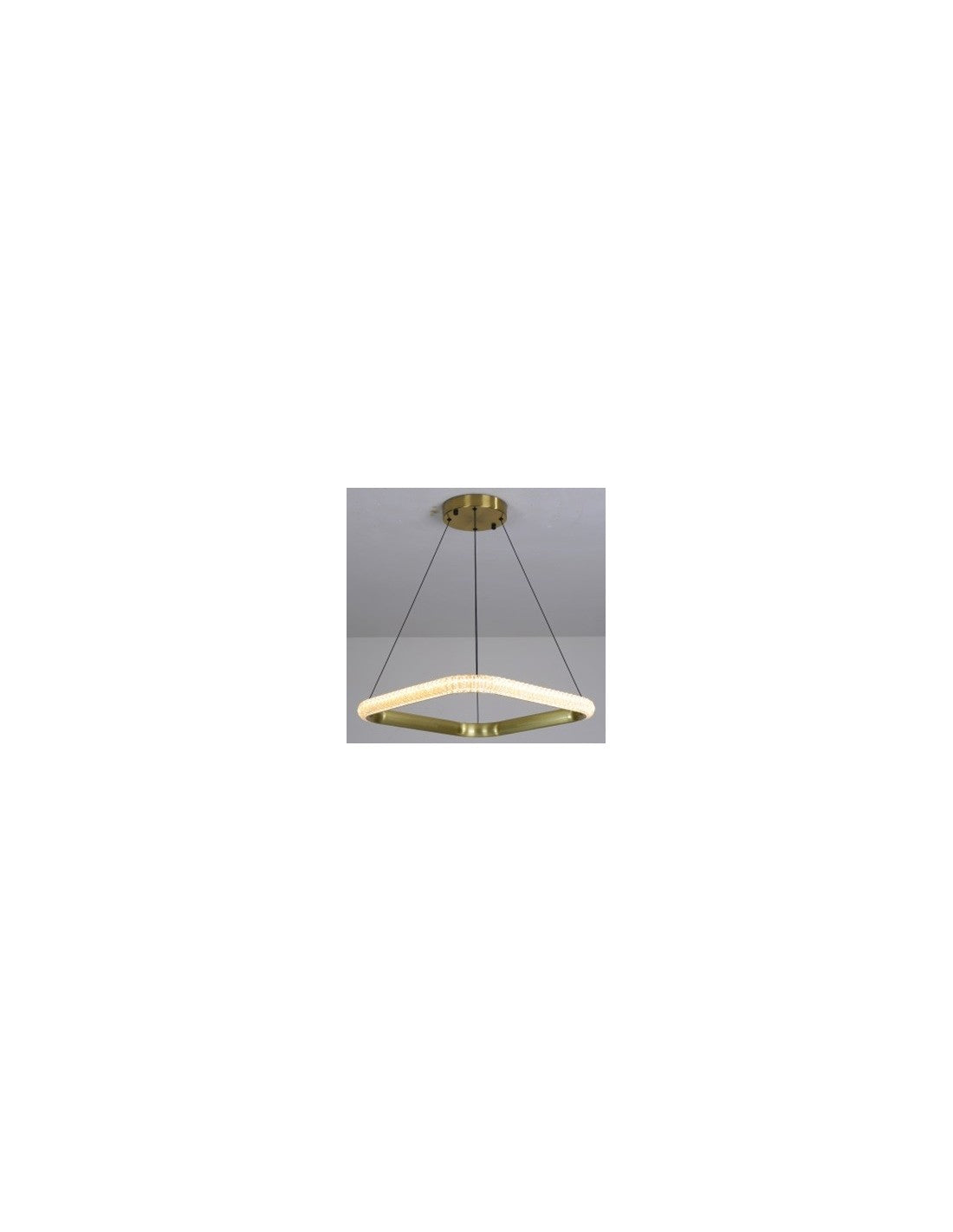 Lámpara BERKA CU60, colgante, aluminio, dorada, acrílico, led