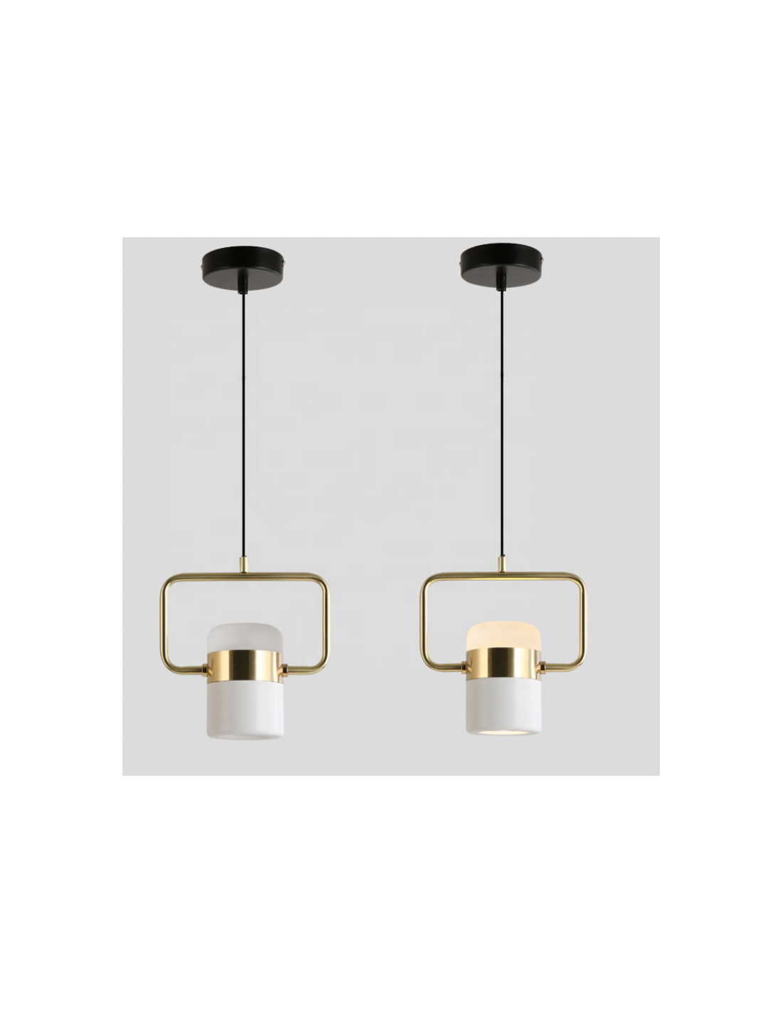 Lámpara ANTARES, colgante, metal, blanco
