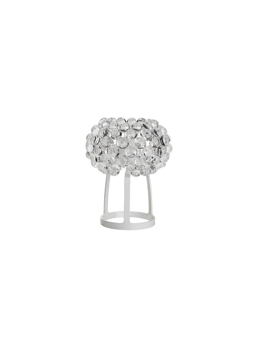 Lámpara ITALICA 35, sobremesa, acrílica, transparente, 35 cms de diámetro