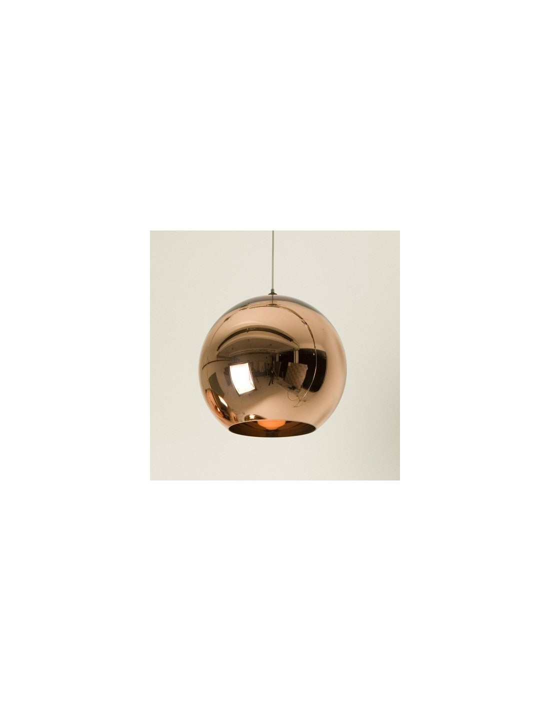Lámpara HUGO, colgante, cristal, color cobre, 30 cms de diámetro