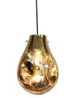 Lámpara MEISSA, colgante, cristal dorado