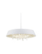 Lámpara JENA BL, colgante, metal, blanca, cristal, led