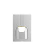 Lámpara WITTEN H170, colgante, metal, cristal, led