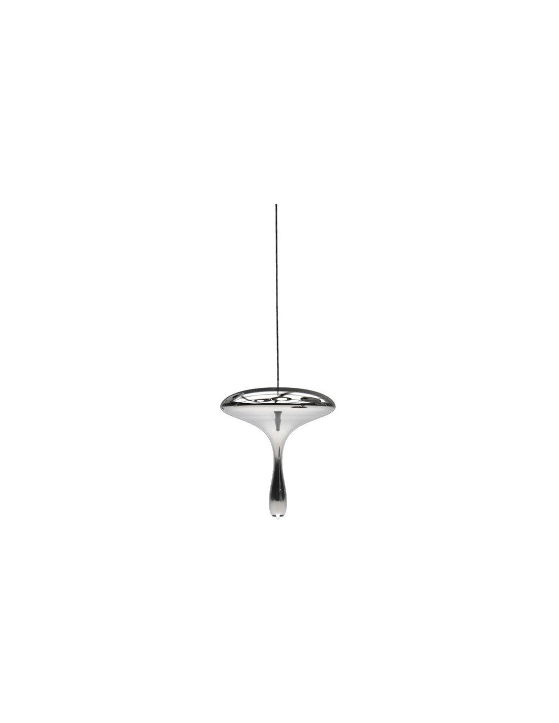 Lámpara HERDA H365, colgante, metal, cristal plateado