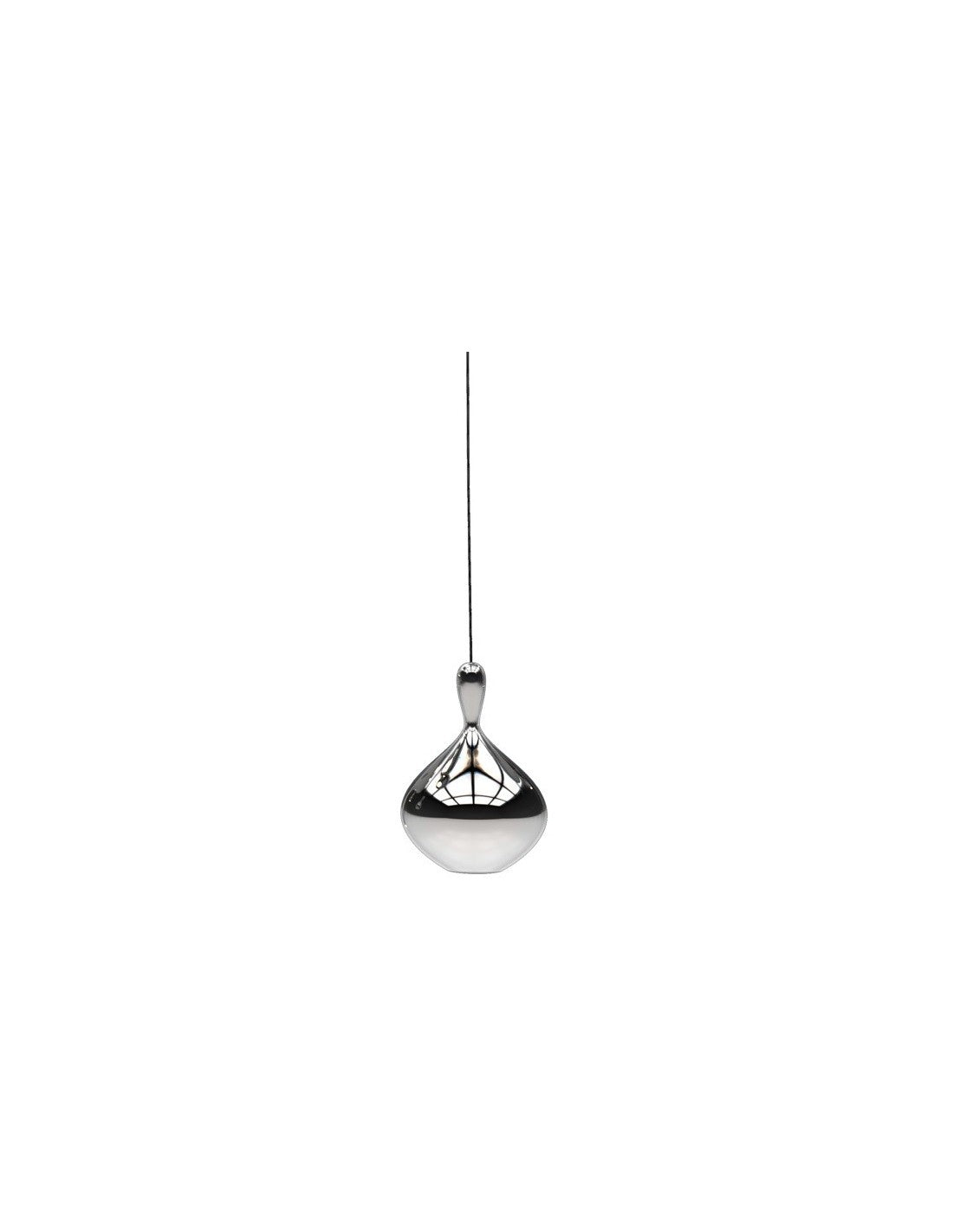 Lámpara HERDA H355, colgante, metal, cristal plateado