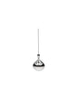 Lámpara HERDA H355, colgante, metal, cristal plateado