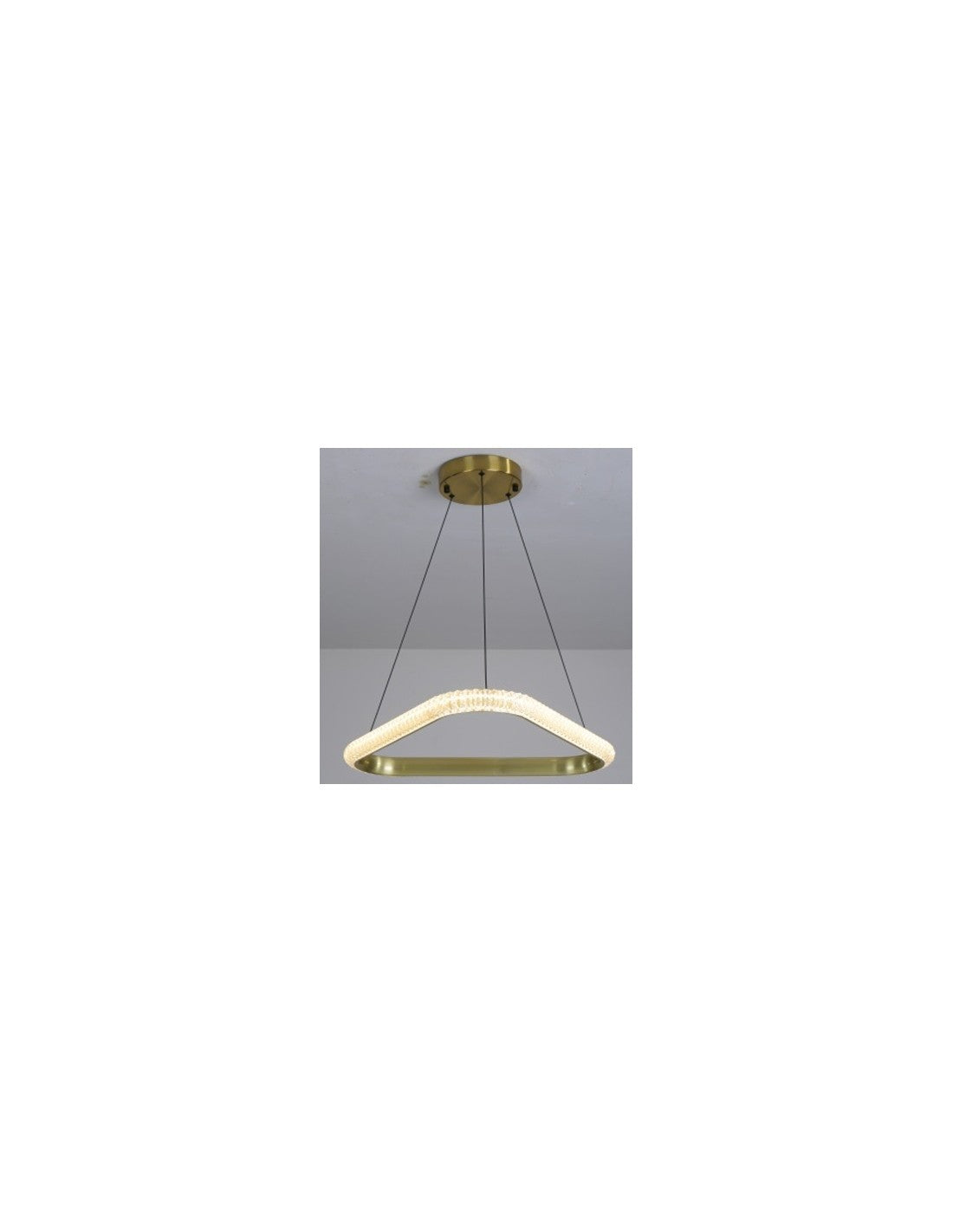 Lámpara BERKA TR60, colgante, aluminio, dorada, acrílico, led