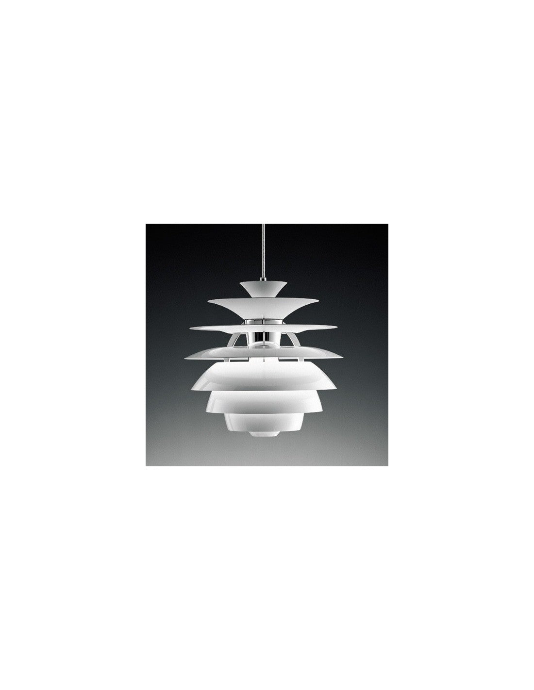 Lámpara CYGNY, aluminio, blanca, 40 cms de diámetro