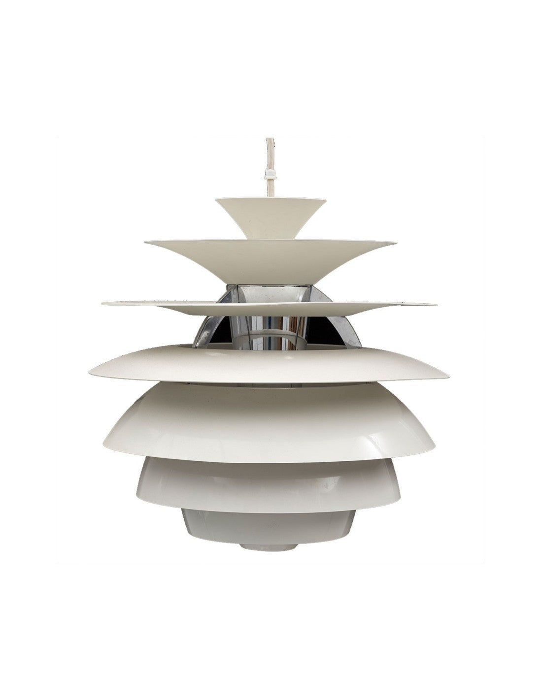Lámpara CYGNY, aluminio, blanca, 40 cms de diámetro