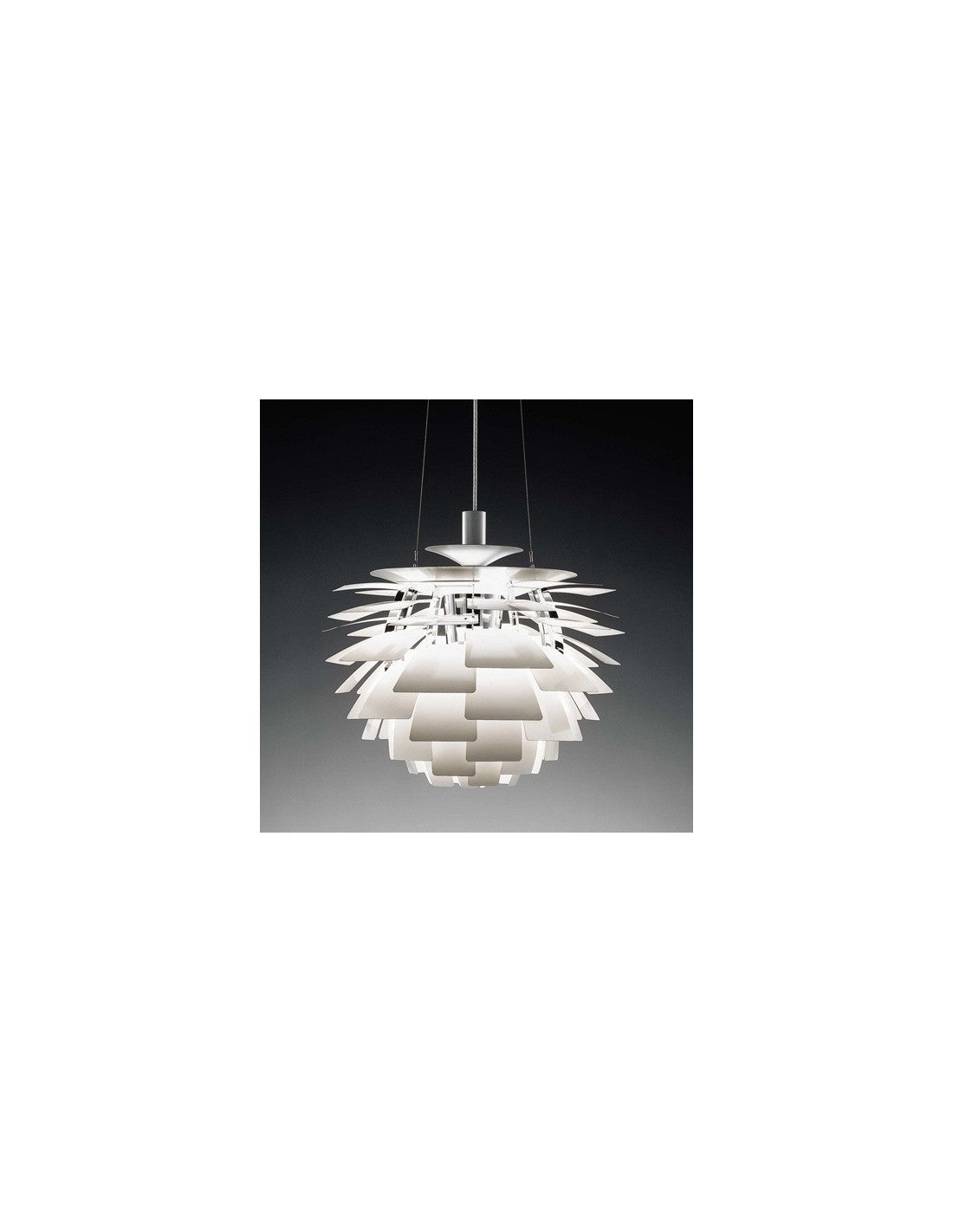 Lámpara ARTIC, aluminio, blanca, 48 cms. de diámetro