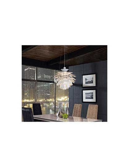 Lámpara ARTIC, aluminio, blanca, 60 cms. de diámetro