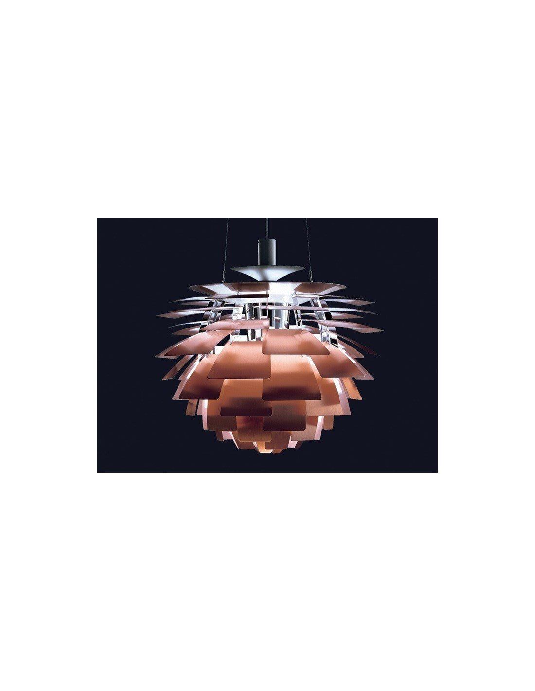 Lámpara ARTIC, aluminio, cobre, 70 cms. de diámetro