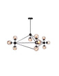 Lámpara MENCIA, colgante, metal negro, 10 luces