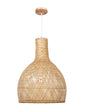 Lámpara SAMOA, colgante, pantalla de bambú natural trenzado