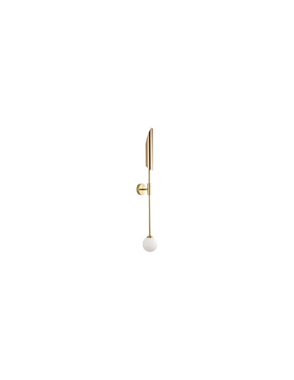 Aplique MATSA, metal cobrizo, tulipa blanca
