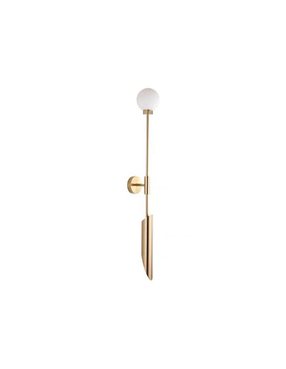 Aplique MATSA, metal cobrizo, tulipa blanca