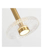 Lámpara LIPS, colgante, metal dorada, acrílico, led