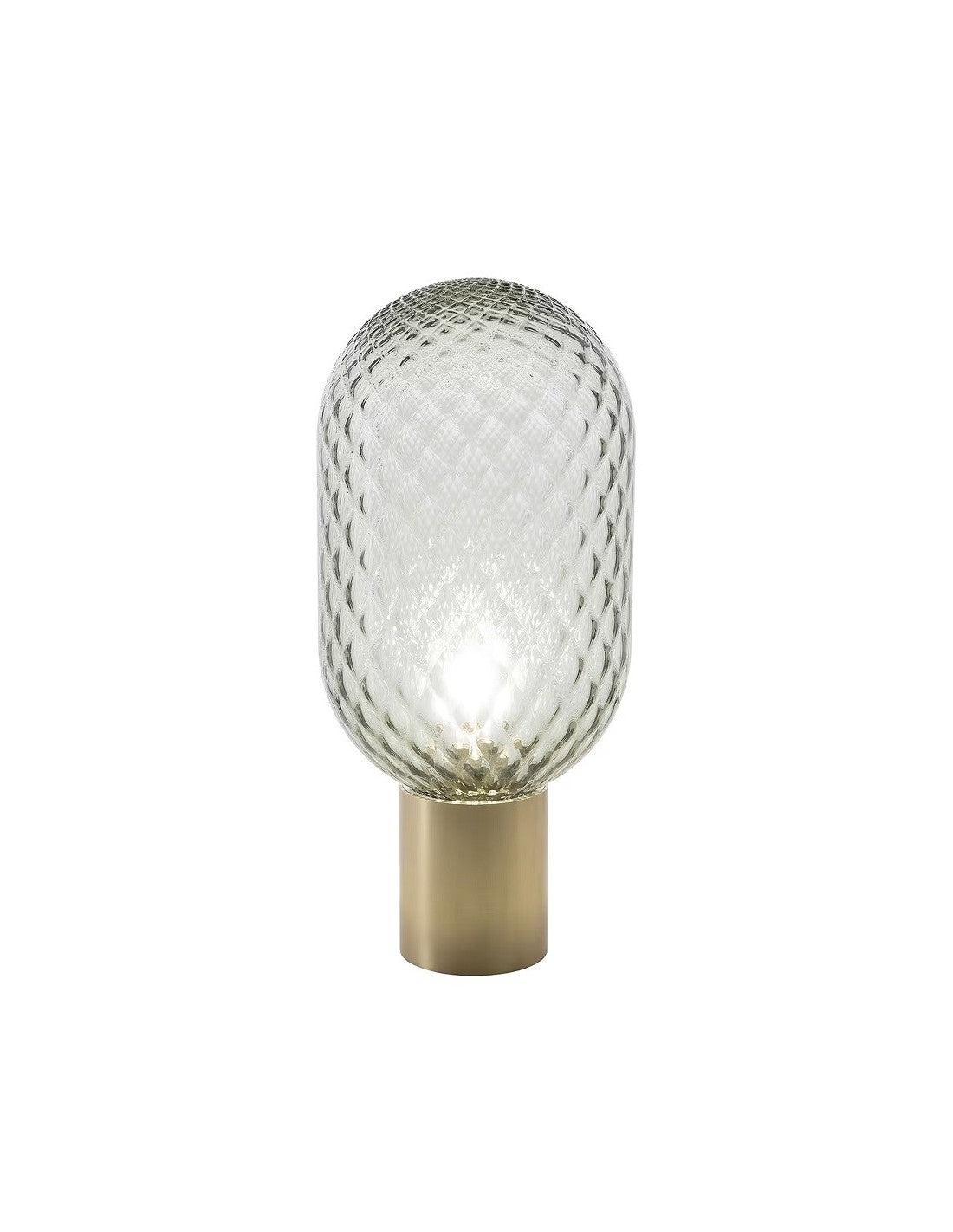 Lámpara GERA SOH43, sobremesa, aluminio, dorada, cristal