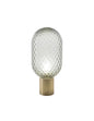 Lámpara GERA SOH43, sobremesa, aluminio, dorada, cristal
