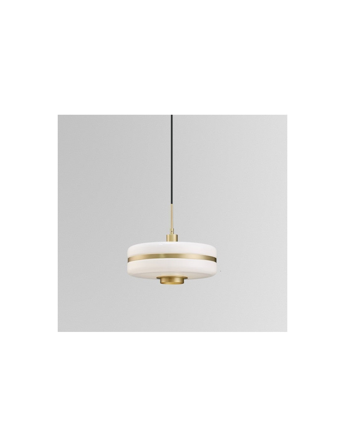 Lámpara LYRA, colgante, metal, cristal blanco