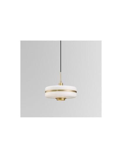 Lámpara LYRA, colgante, metal, cristal blanco