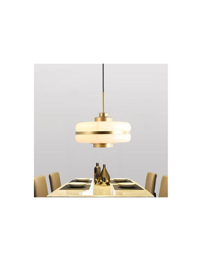 Lámpara LYRA, colgante, metal, cristal blanco