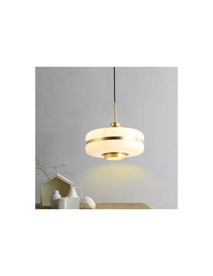 Lámpara LYRA, colgante, metal, cristal blanco