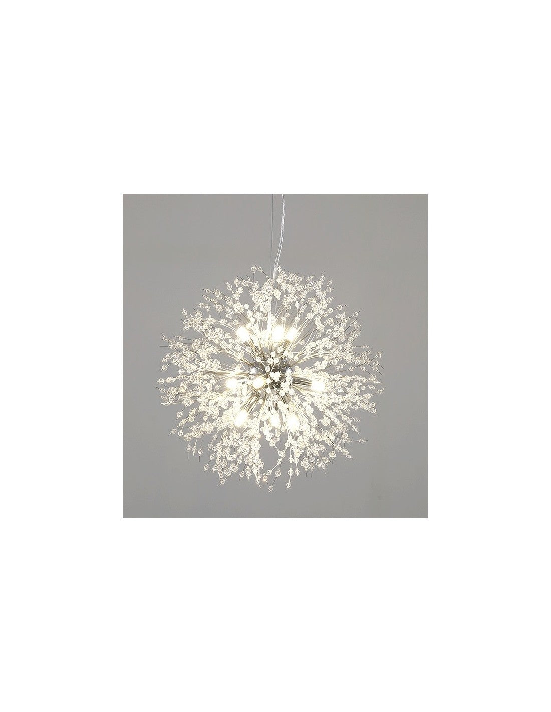 Lámpara FORNAX, colgante, metal, cristal