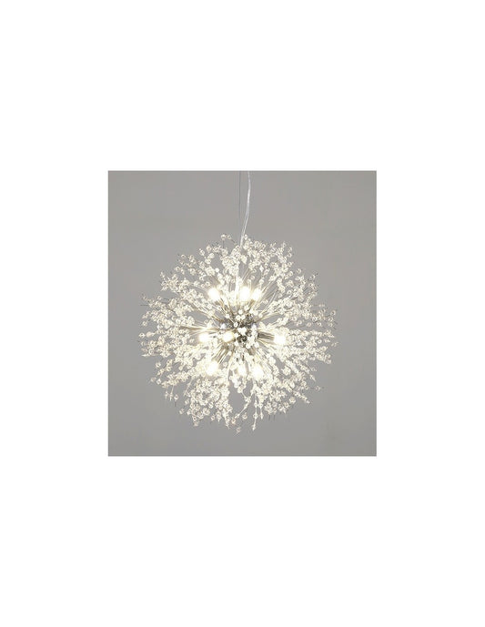 Lámpara FORNAX, colgante, metal, cristal