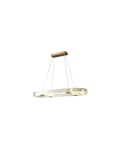 Lámpara TISSA, colgante, metal, dorada, acrílica, led