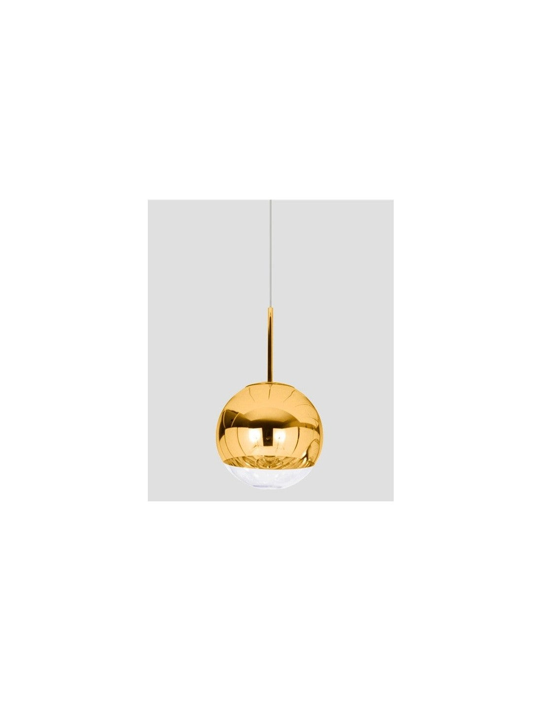 Lámpara KARIM, colgante, cristal, dorado - transparente, 25 cms de diámetro
