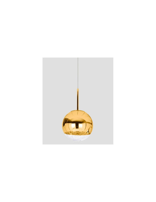 Lámpara KARIM, colgante, cristal, dorado - transparente, 25 cms de diámetro