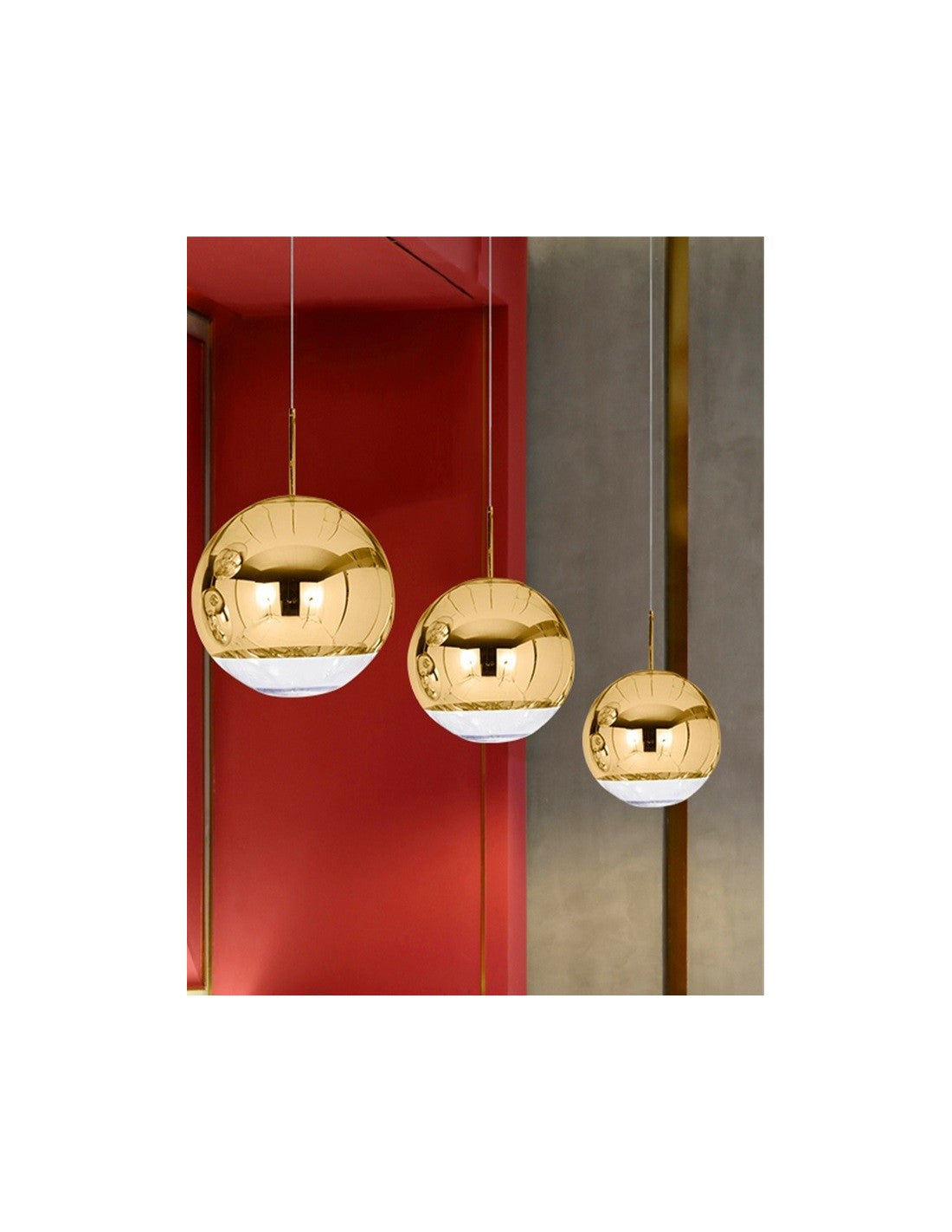 Lámpara KARIM, colgante, cristal, dorado - transparente, 25 cms de diámetro